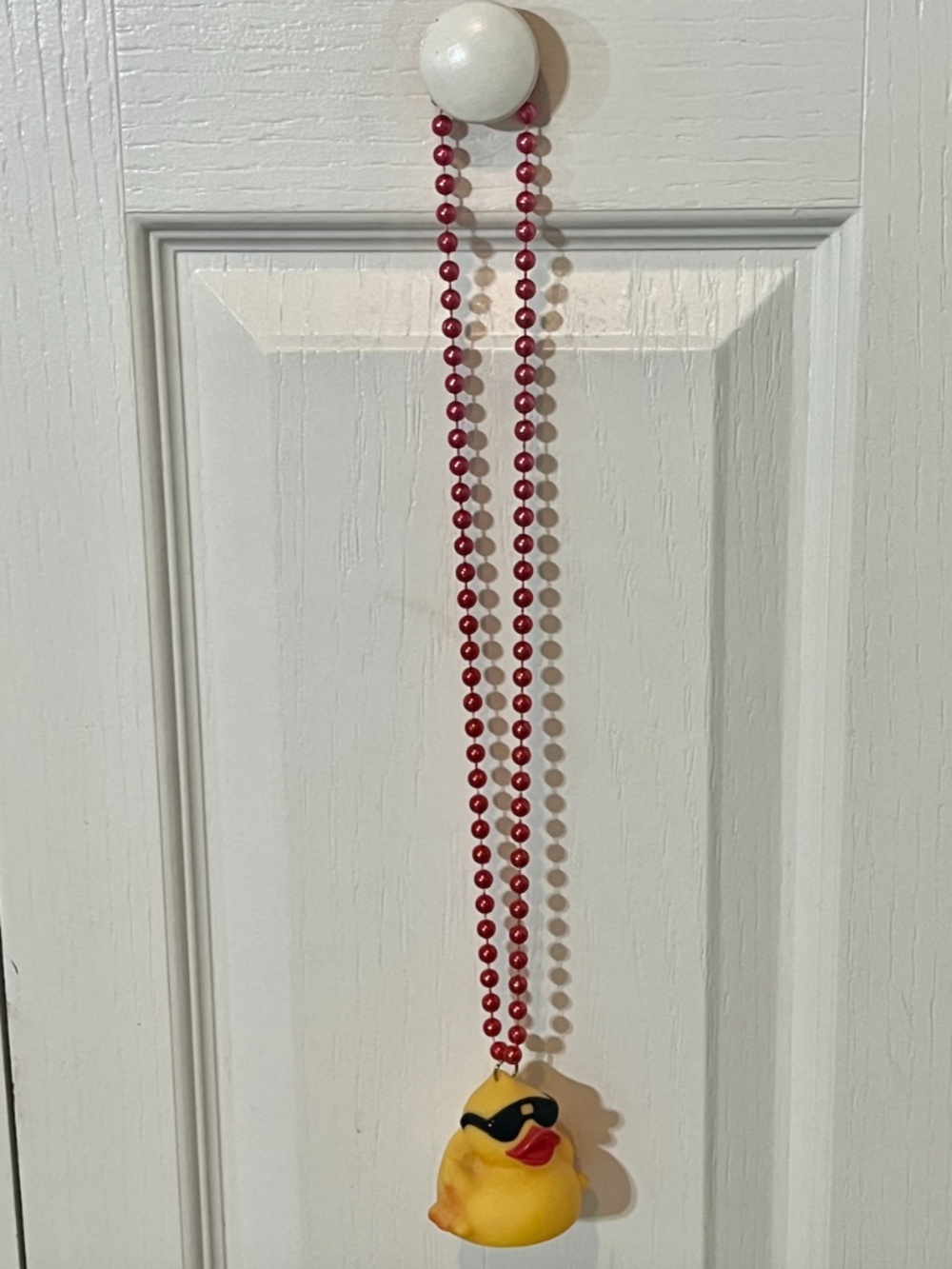 Rubber Ducky with sunglasses beaded necklace, LIKE NEW, worn once